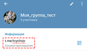 Ссылка-приглашение группы
