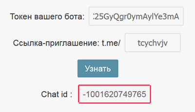 Chat id Telegram группы